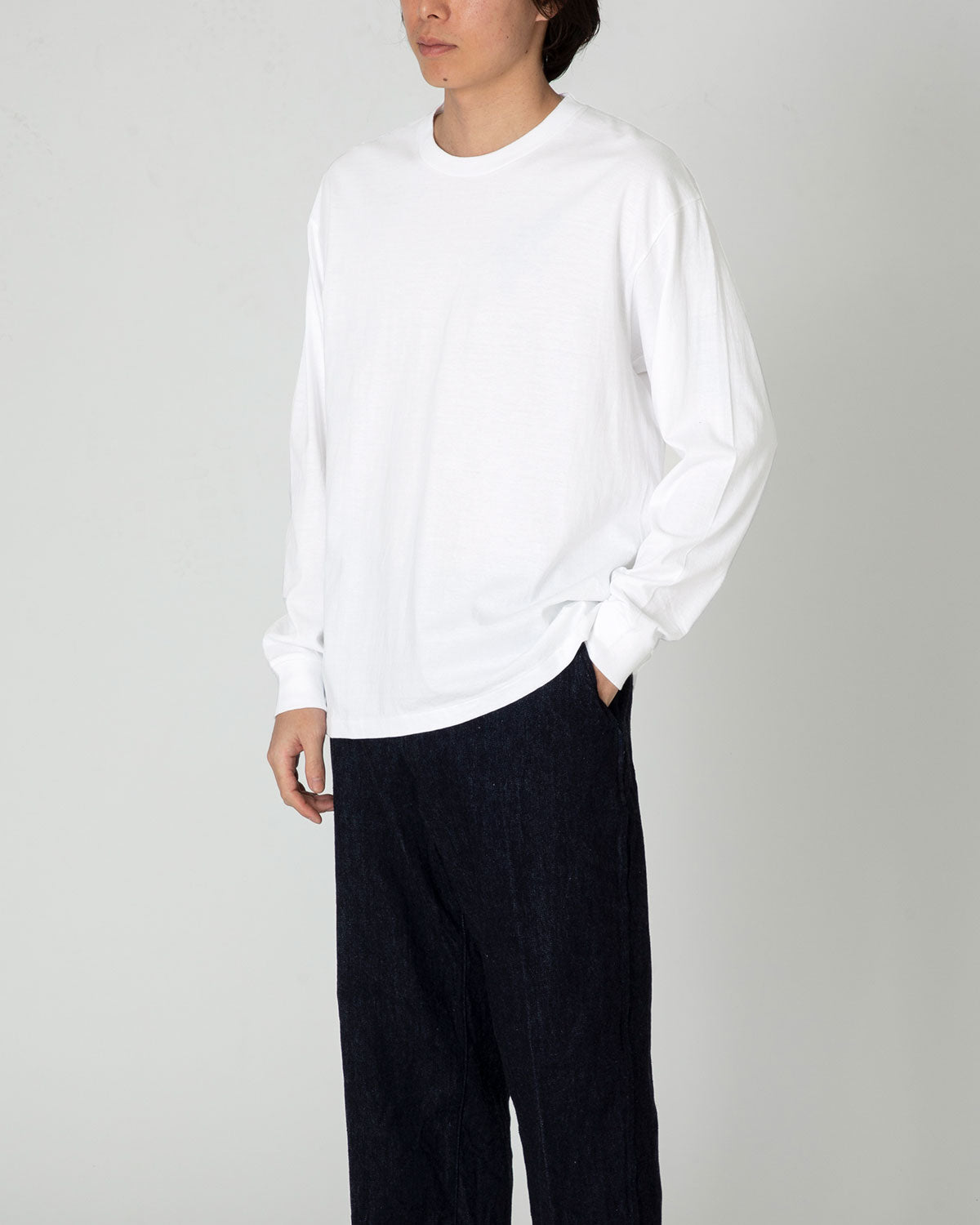 価格順 【4】comoli 23ss 空紡天竺 長袖Tシャツ ロンT navy - トップス