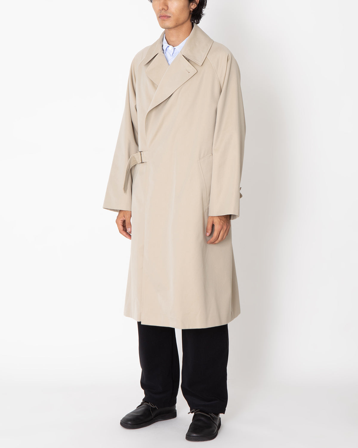 COTTON GABA TIELOCKEN COAT – COVERCHORD