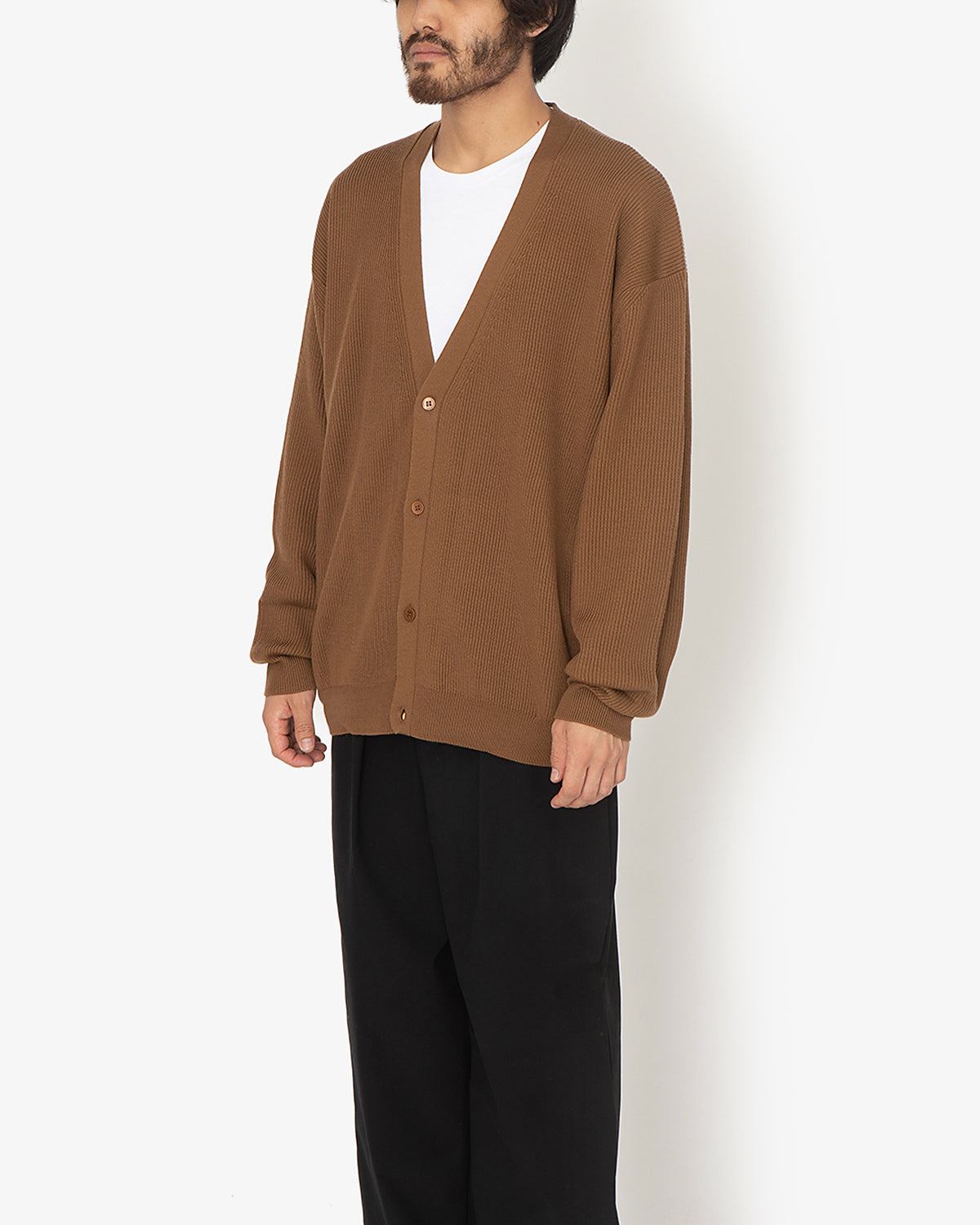 Graphpaper HIGH DENSITY CARDIGAN キャメル-