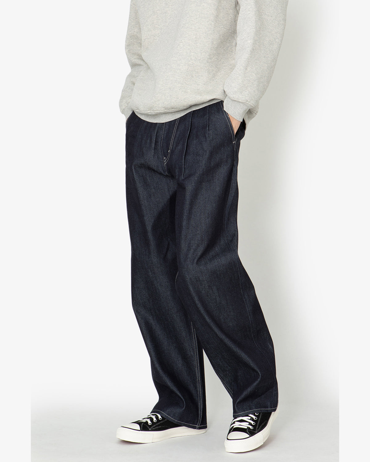 Graphpaper SELVAGE DENIM TWO TUCK PANTS - デニム/ジーンズ