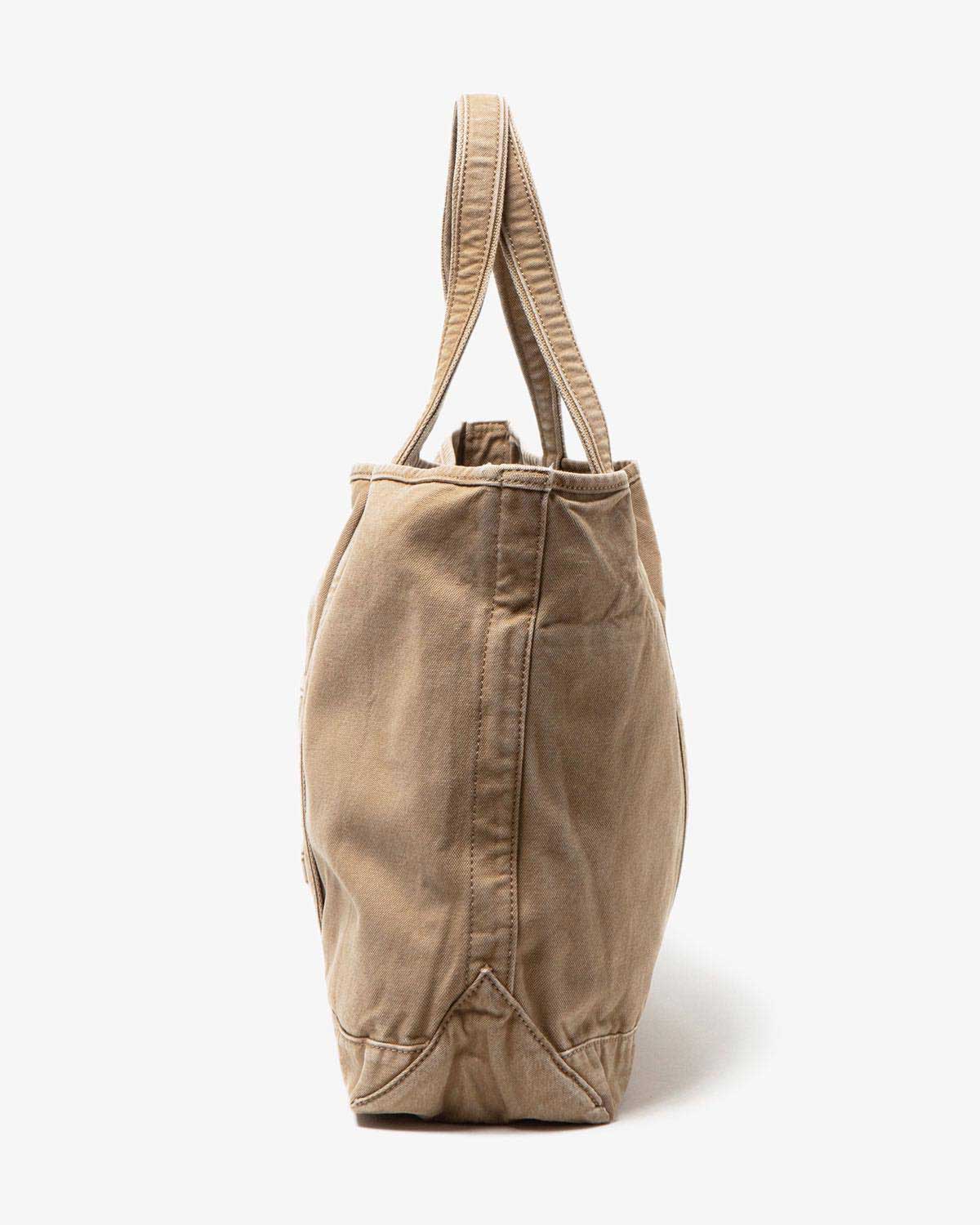 hobo TOTE BAG COTTON CANVAS COFFEE DYED-