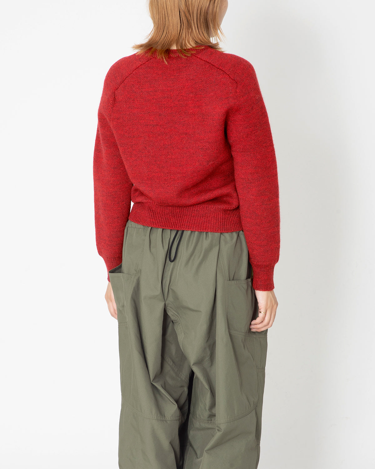 JUNMIKAMI CREW NECK KNIT 赤-