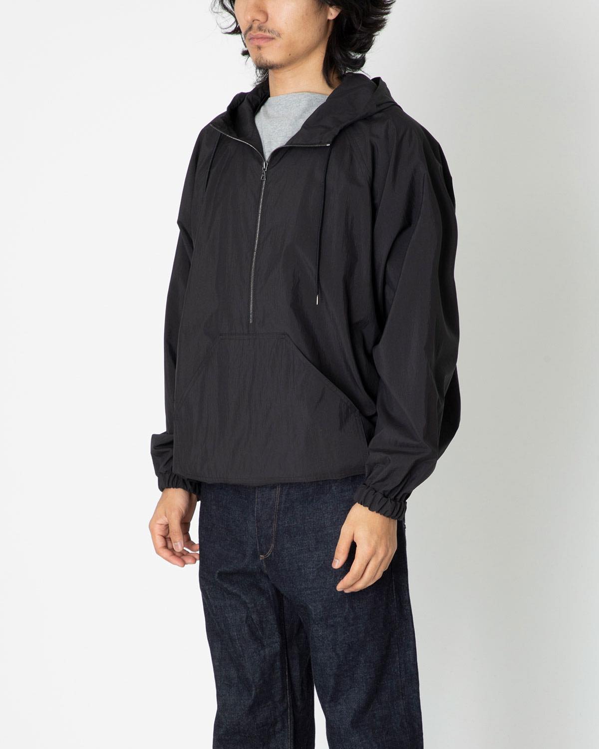 WASHED COTTON NYLON WEATHER HOODED ZIP P/O – COVERCHORD