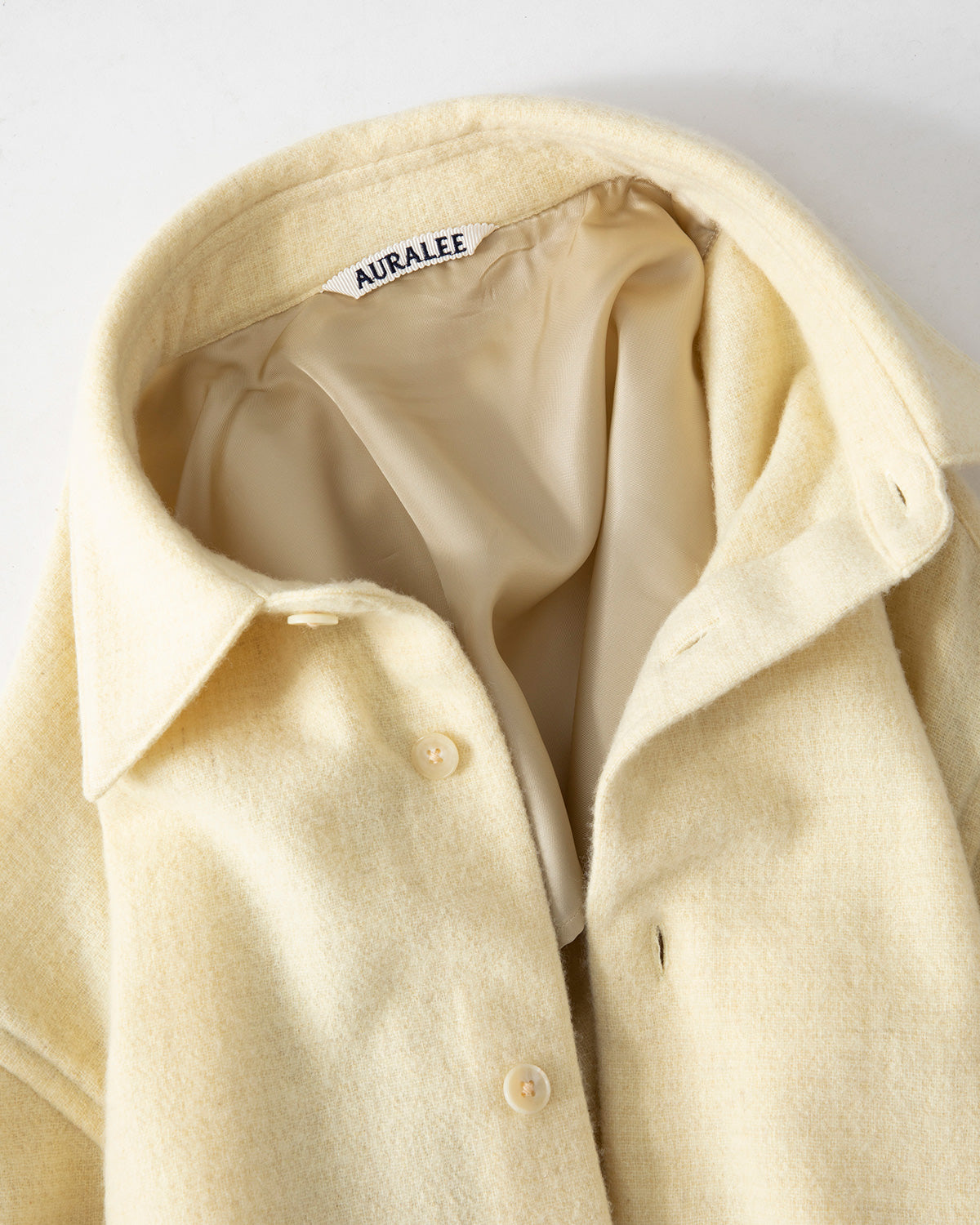 AURALEE WOOL CASHMERE LIGHT TWEED SHIRT 贈る結婚祝い nods.gov.ag