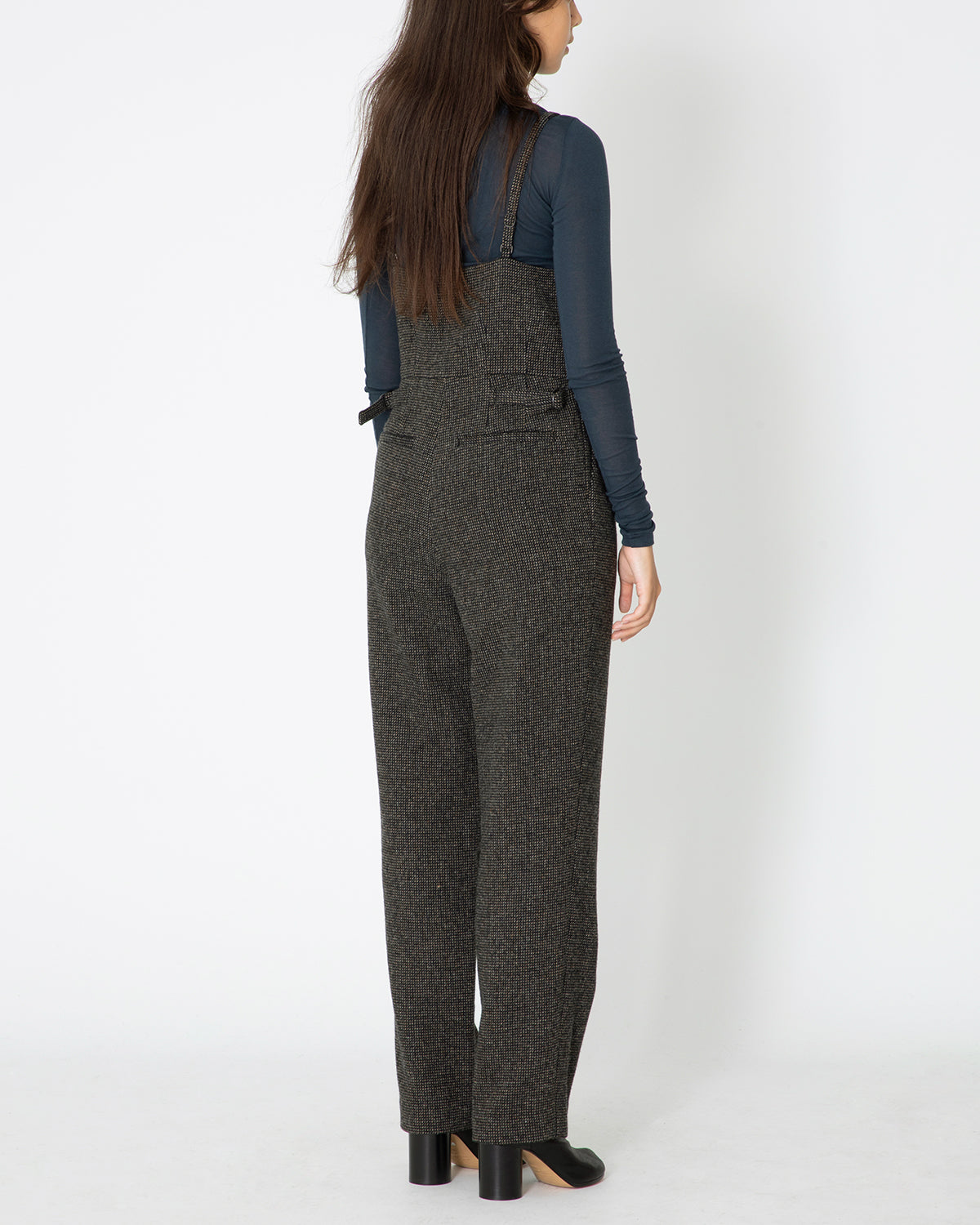 西日本産 WOOL HAIRLINE LIGHT TWEED OVERALLS | www