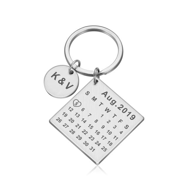 Leerling Teken Wegenbouwproces Kalender Sleutelhanger | Personaliseer Met Je Speciale Datum – Dumiko NL