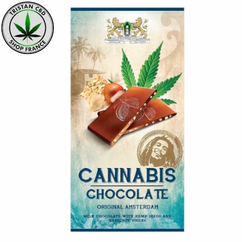 Tablette Chocolat CBD Lait noisettes | tristancbd.com®