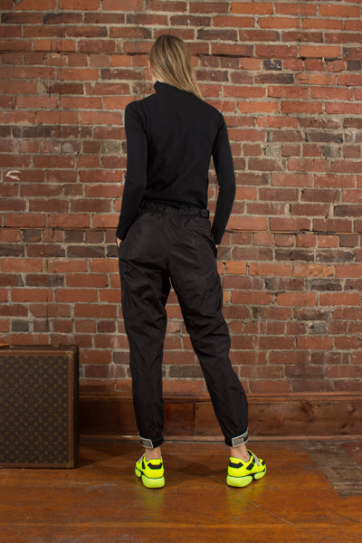 prada nylon gabardine track pants