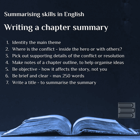 Writing a chapter summary to improve your English speaking skills