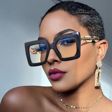 Fashion Square Oversized Glasses Frames Women Luxury Brand Designer Gl –  Jollynova