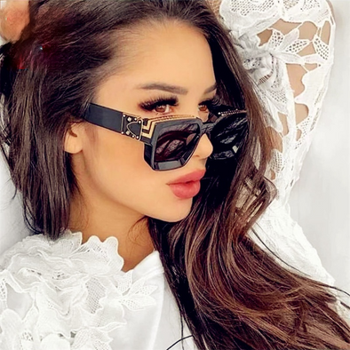 LNFCXI Cat Eye Female Fashion Women Round Sunglasses 2020 Brand Designer  Vintage Oversized Black Pink White Sun Glasses Men