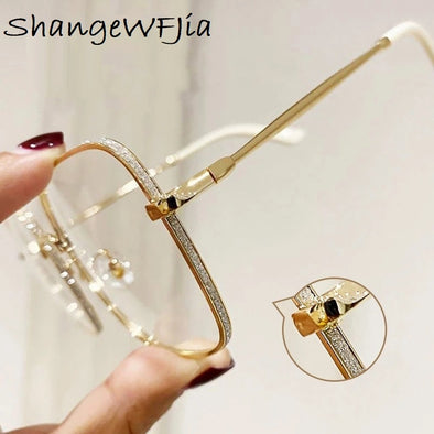 NEW Double Bridge Square Anti-blue Light Glasses Women Men Vintage Tr –  Jollynova