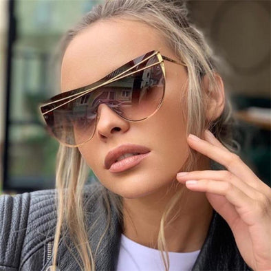 Women Large Square Thick Frame Sunglasses – Xaina