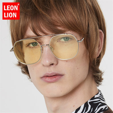 LeonLion Oversized Sunglasses Men Luxury Brand Designer Glasses