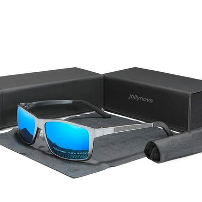 Jollynova Men Polarized Square AL-MG Sunglasses UV400 Protective