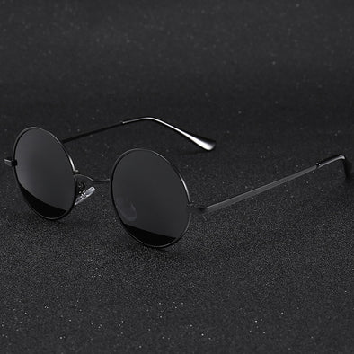 Men's Round Polarized Driving Sunglasses Brand Designer Retro Metal ...