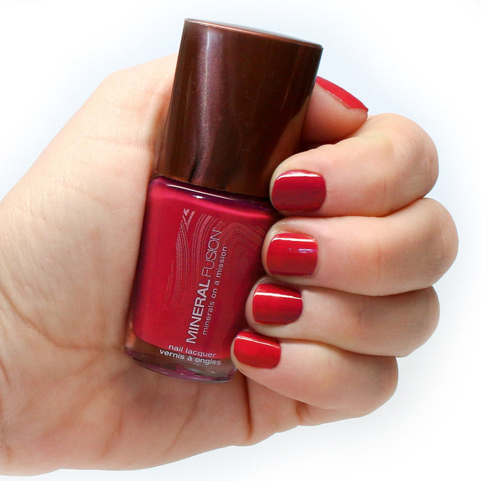 Crimson Dark Red Clay Vegan Nail Polish Mineral Fusion