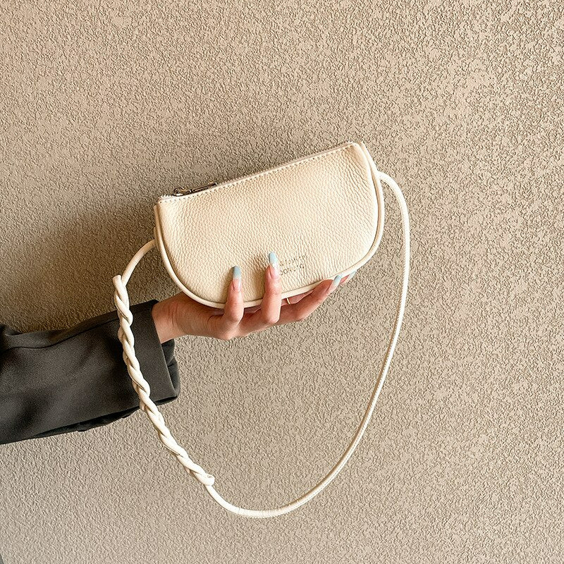 Women's Mini Genuine Leather Underarm Bag - Scraften