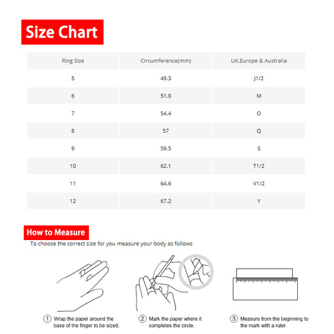 Size Chart Anubis Ankh Ring