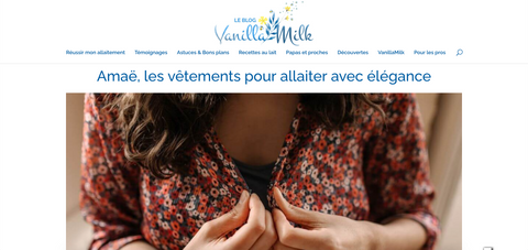 Article Blog VanillaMilk - Amaë, vêtements d'allaitement