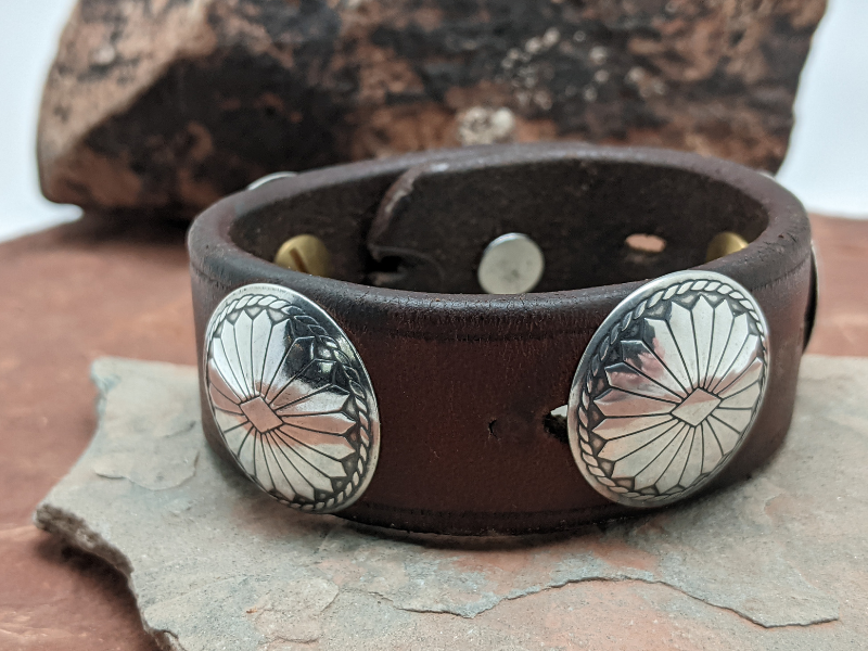 Ouray Concho Leather Bracelet – Shop Laura Ingalls Designs