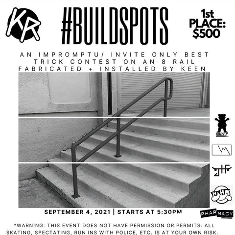 Keen Ramps #BUILDSPOTS flyer 