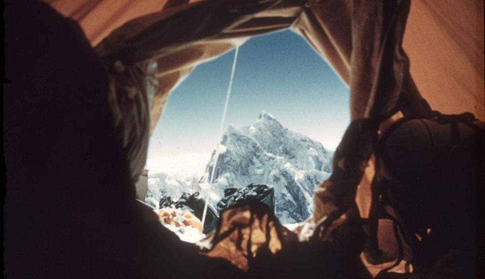 (In the tent on camp 5 Kanchenjunga 1955)