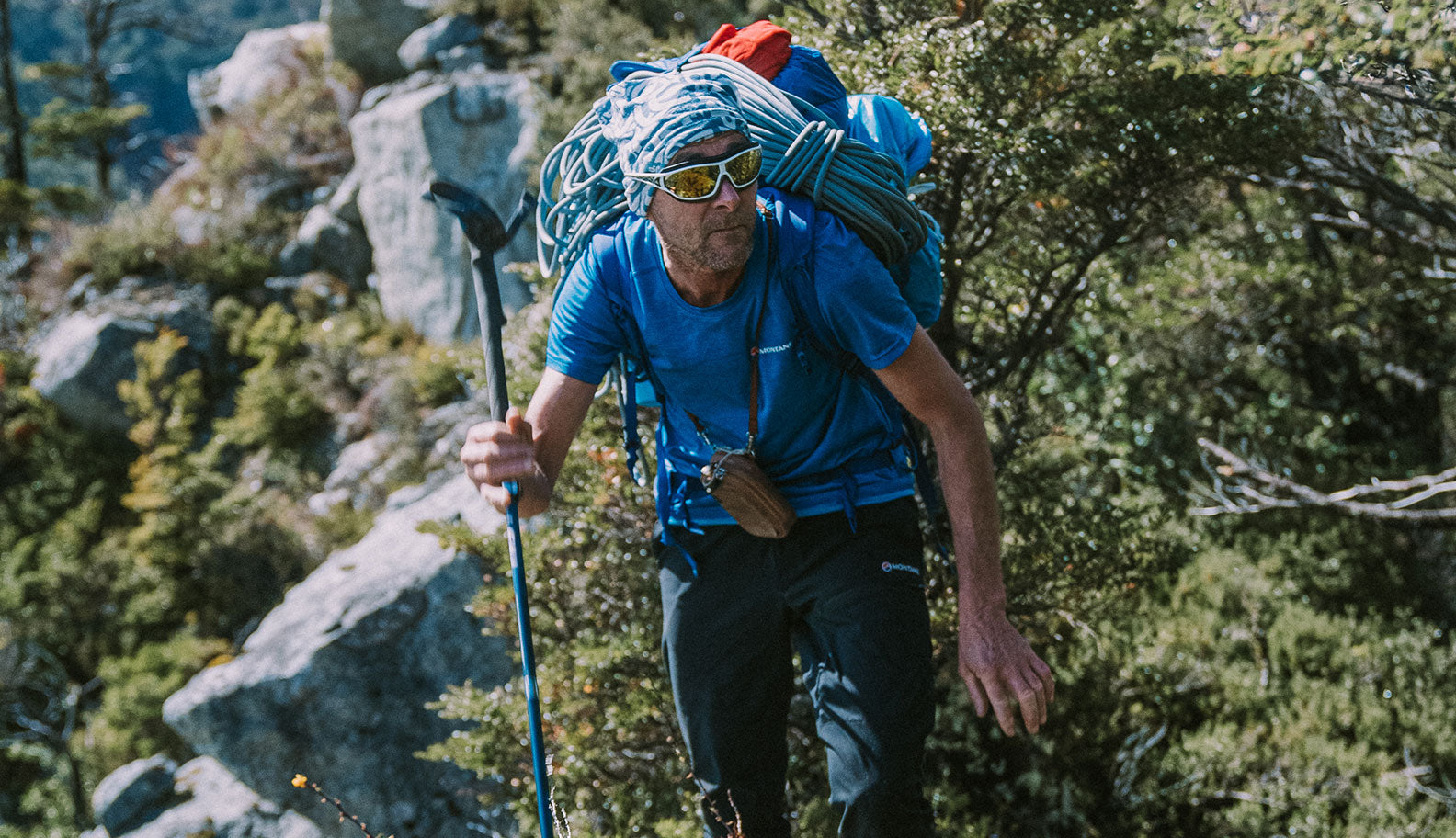 Montane athlete Jorn Heller Trekking through Patagonia