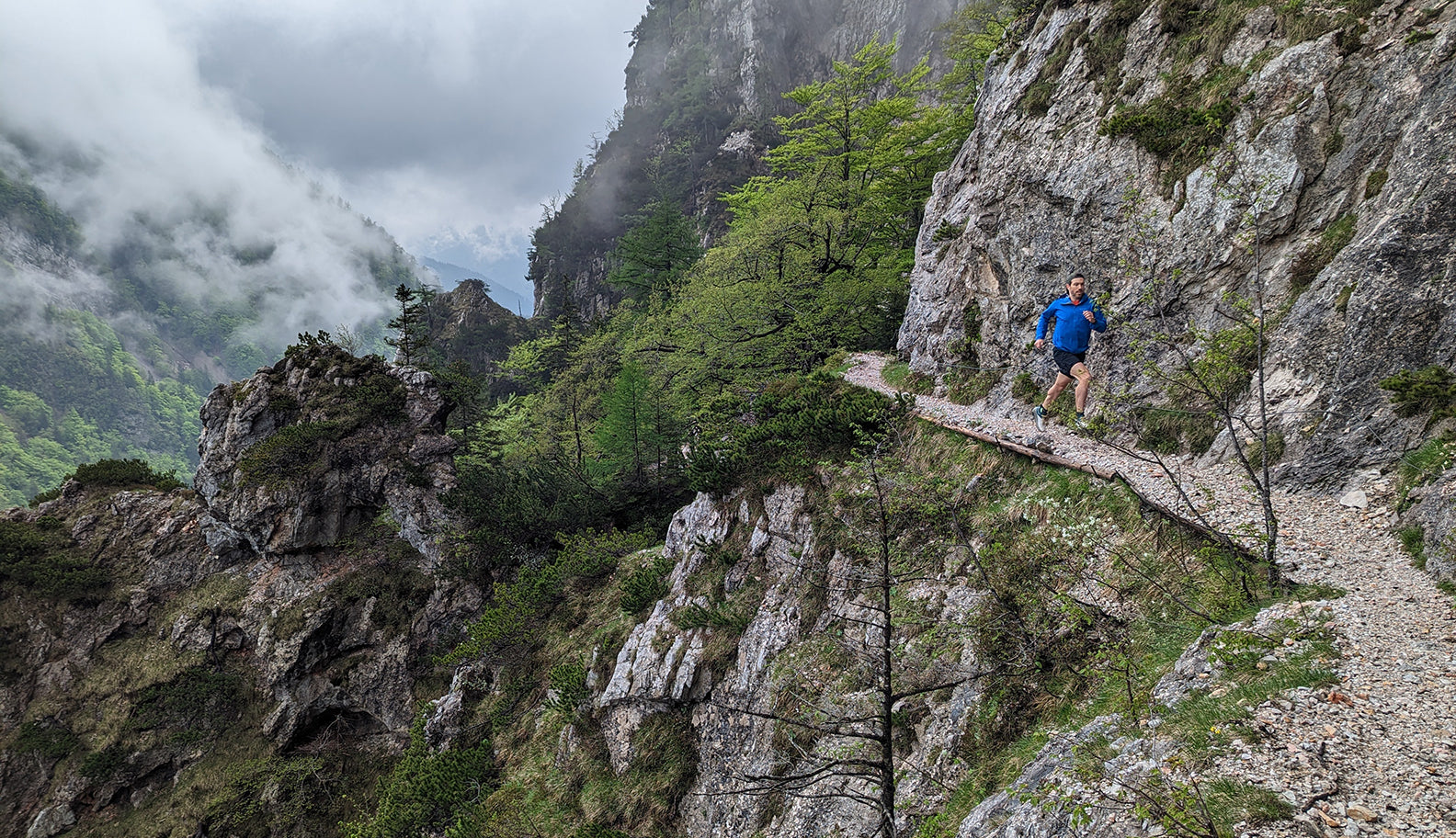 Phase Nano waterproof jacket for men in Slovenian Alps