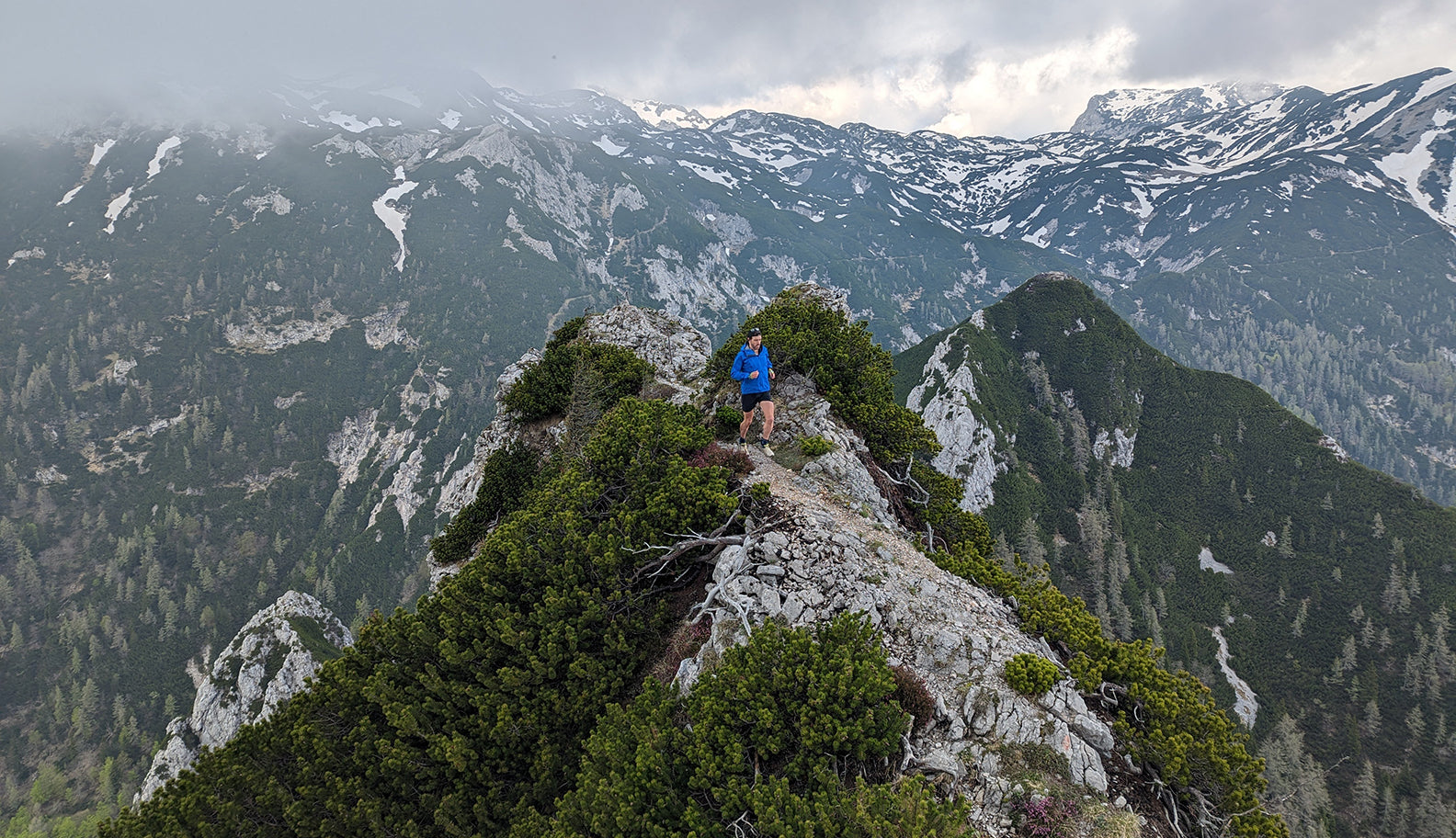 Phase Nano waterproof jacket for men in Slovenian Alps