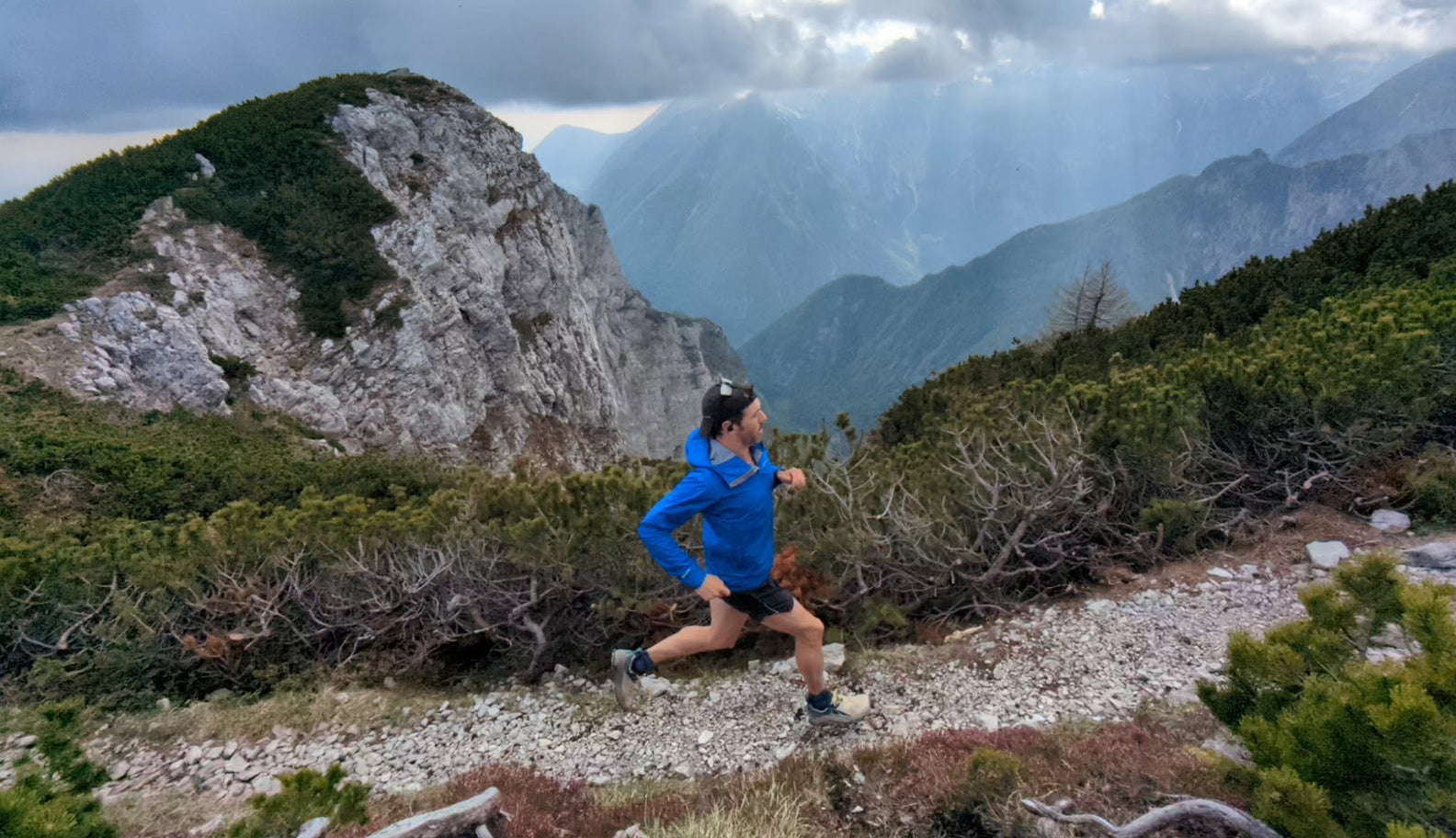 Phase nano waterproof jacket in Slovenian Alps