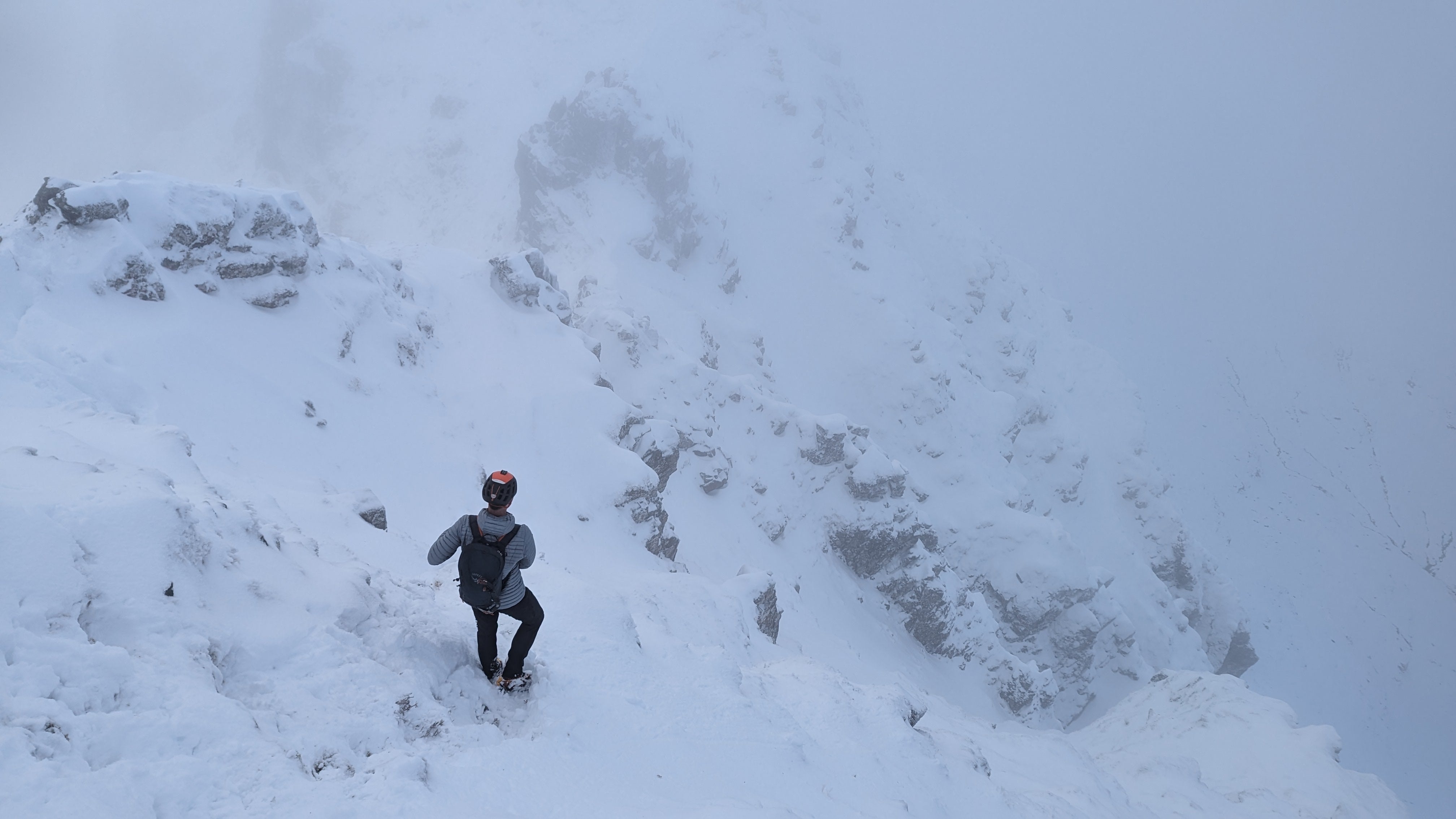 Montane mens anti freeze lite down jacket in scottish highlands