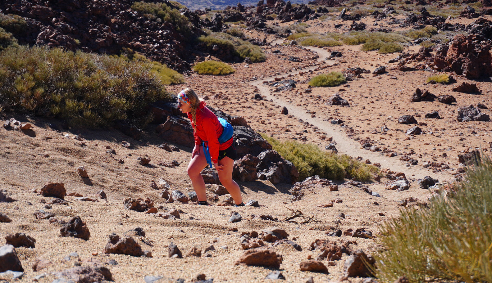 Womens waterproof jacket in the Canaries