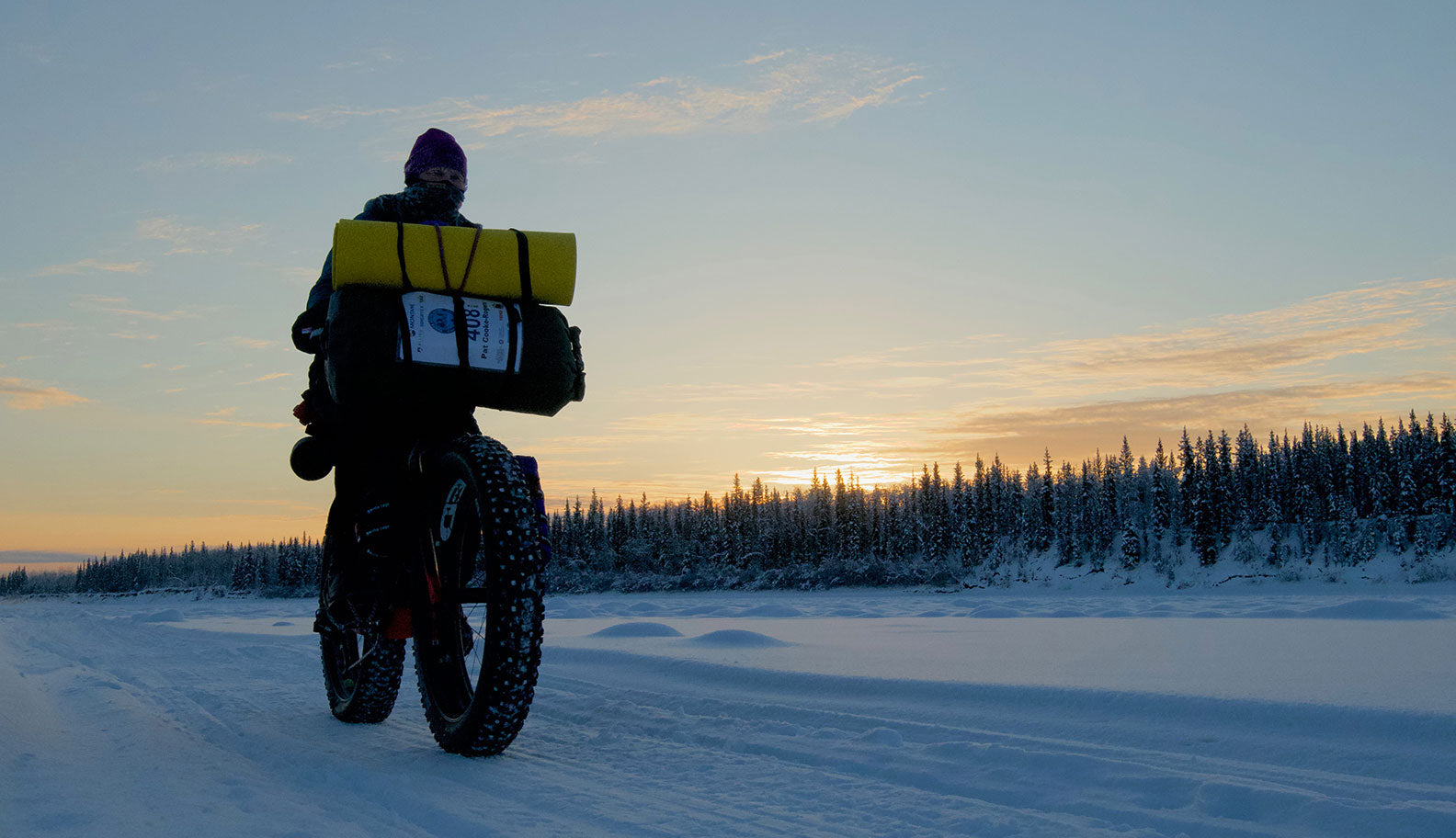 Bike racer on the Montane Yukon Arctic Ultra