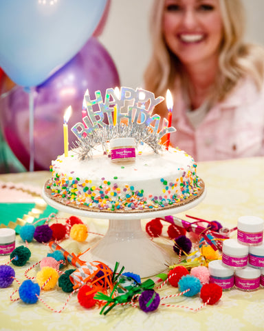 Happy 1st birthday Sugar Mama Shimmer!  Celebrate with our edible glitter for drinks!