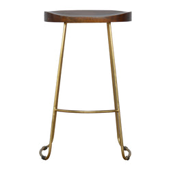 Handmade Wood Iron Bar Stool Biijou Shop