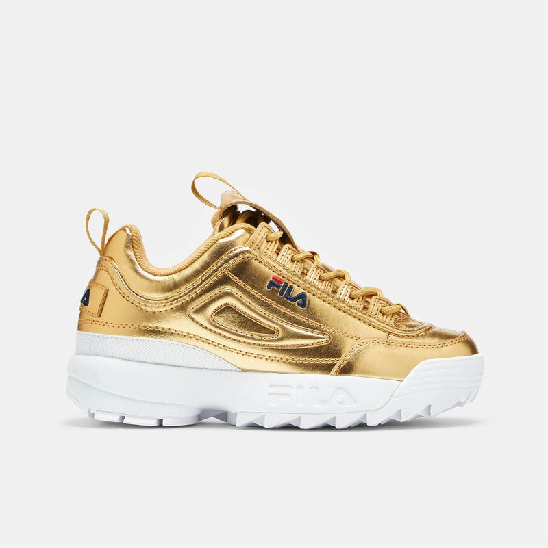 Tenis Disruptor II Dorado Metálico De Dama – SNEAKERS