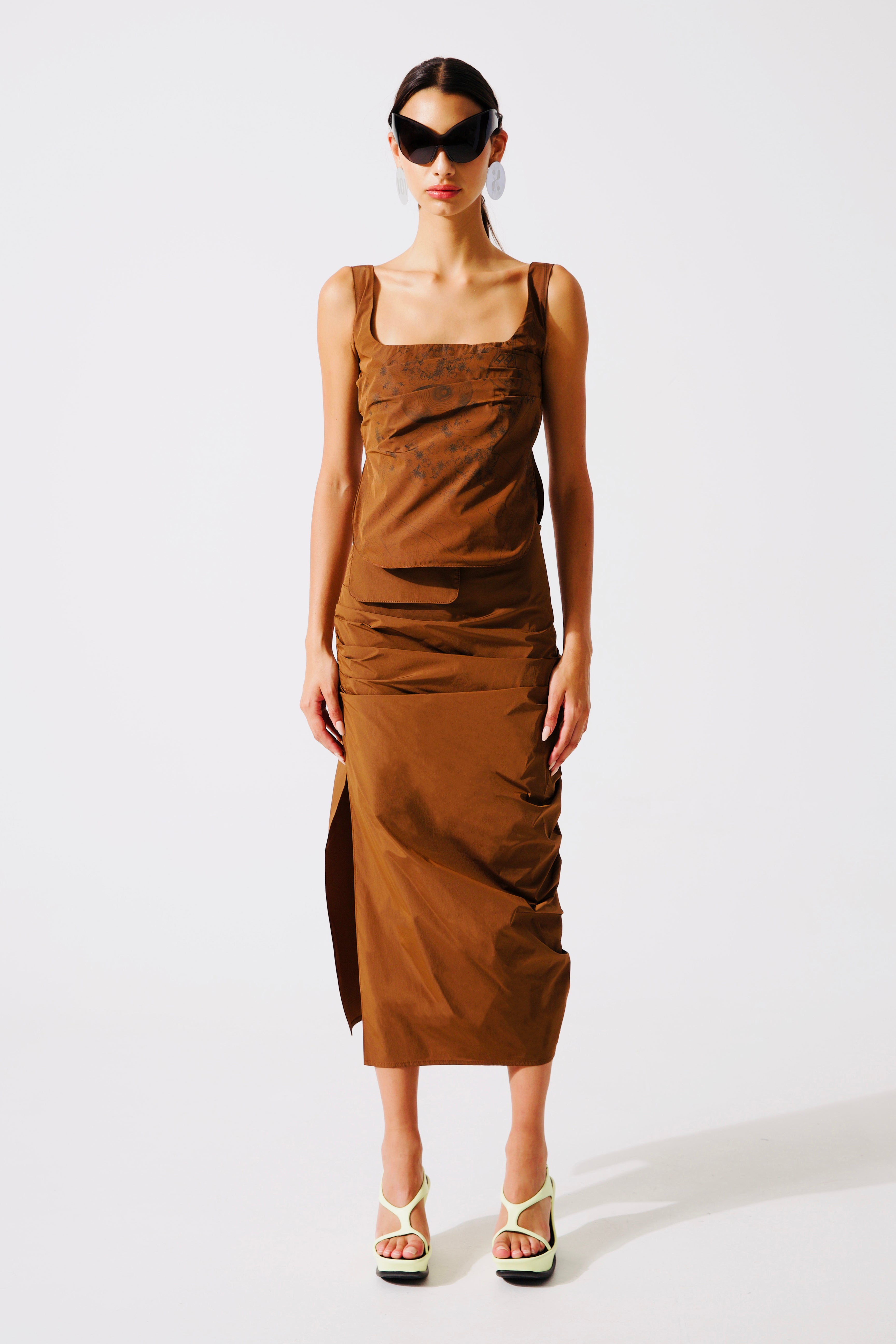 Draped Long Skirt – 101p100 | 101% | 101% clothing | 101% fashion | Fashion 101%