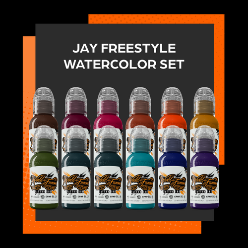 Jay Freestyle Watercolor Tattoo Ink Set