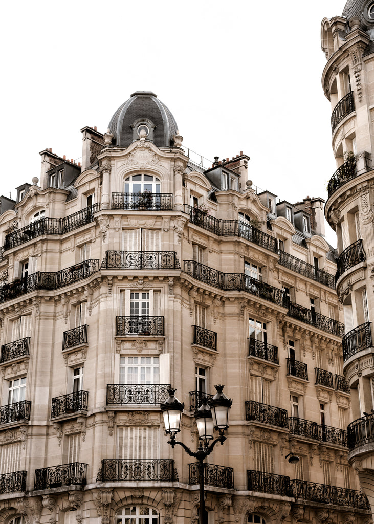 image of Paris facade, hausmann architecture, fine art print now available in three sizes