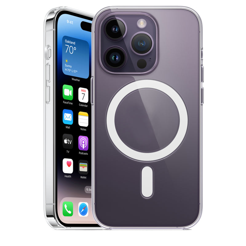 14 Pro Max hoesje met MagSafe – Transparant - Apple Oplader -