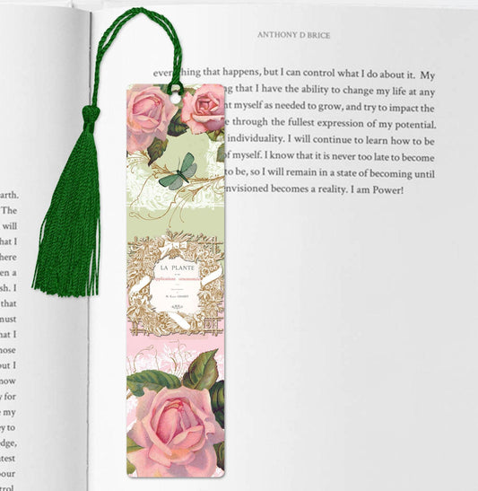 Pink Rose Bookmark