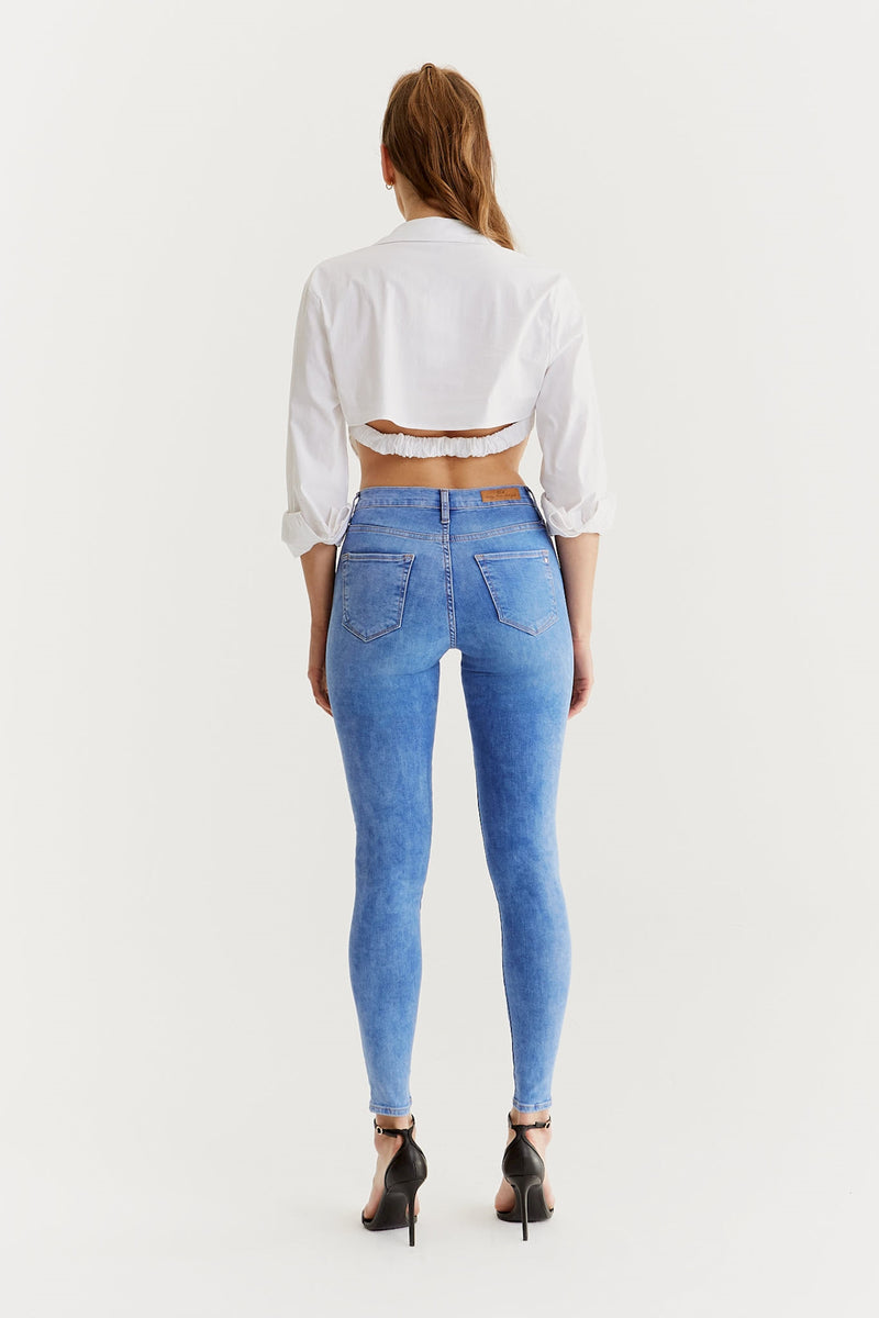 COJ - Sophia - Dames Slim-fit Jeans - Azure Blue â Jeans Barn