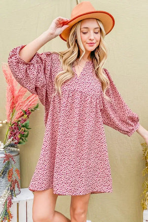 And The Why Leopard Print Baby Doll Mini Dress - Yousweety