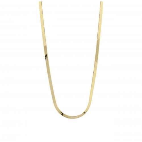  Gold Herringbone Chain Necklace 