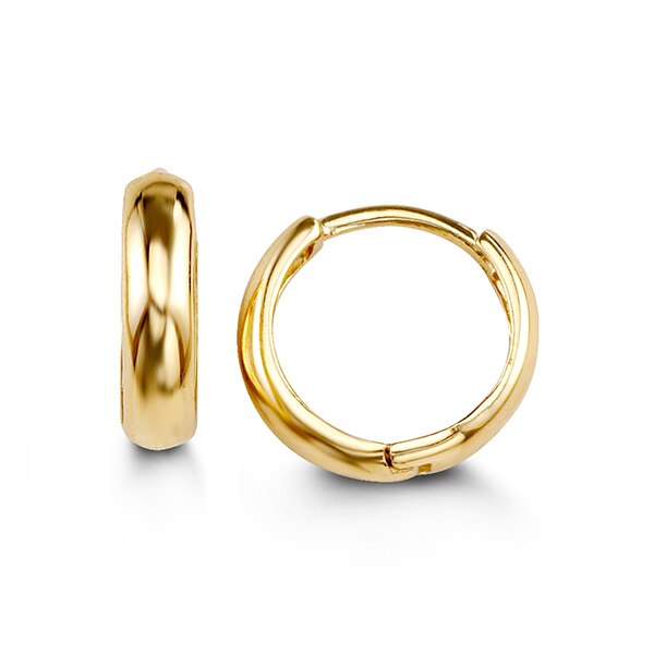  Mini Bold Hoops | 14k Yellow Gold 