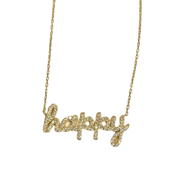  CZ Script Name Necklace 