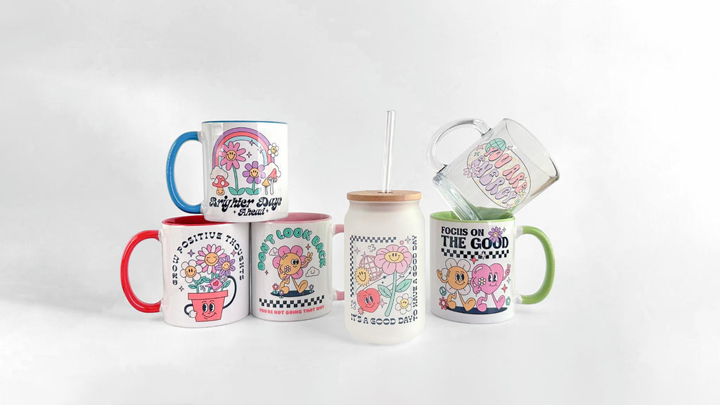 Coley Made Positive Vibes collection drinkware