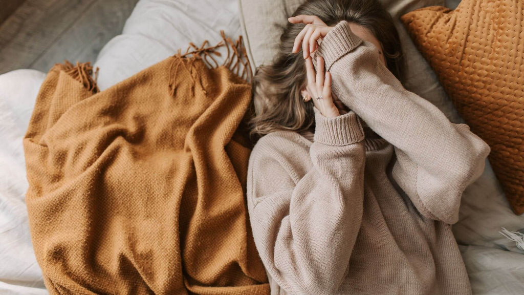 Woman in cozy sweater