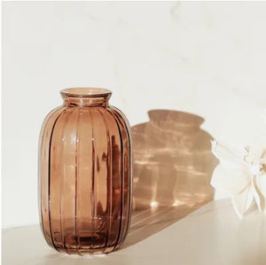 Amber Glass Vase - Dwellings Decor - Amber Glass Vase
